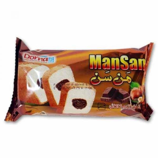 کیک با مغزی کرم کاکائو من سن 135 گرمی درنا